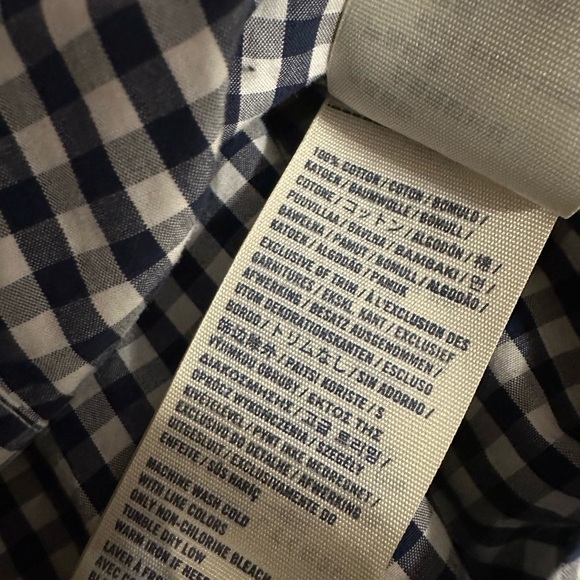 Abercrombie Kids Girl’s Small Button Down
Navy Blue/White Check - Picture 5 of 5